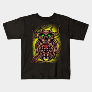 Creepy owl Kids T-Shirt